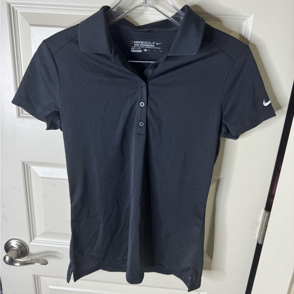 Nike Victory, Women's Size S Dri-FIT Short-Sleeve Golf Polo (black)